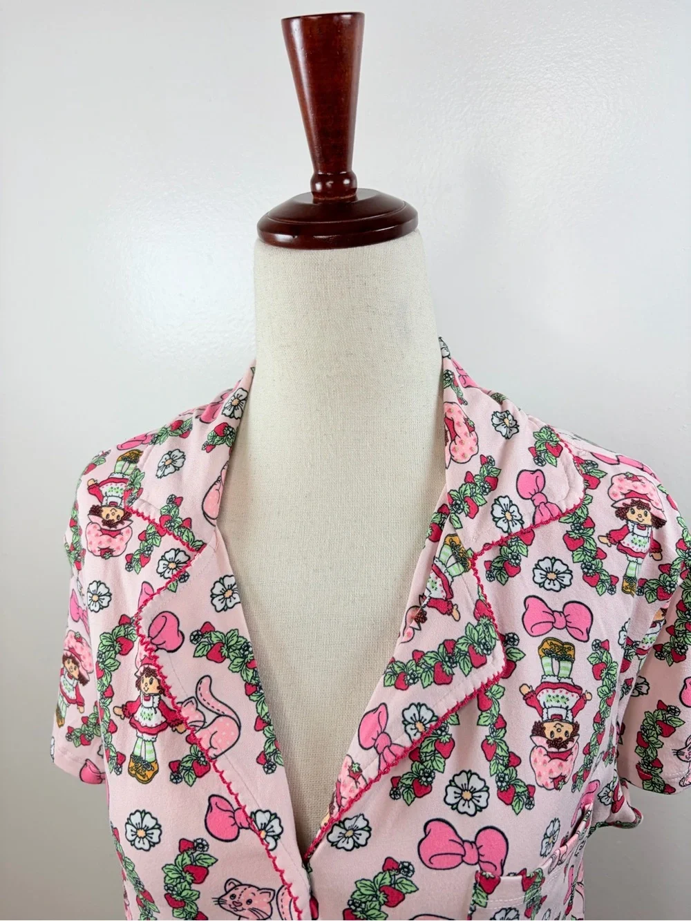 Strawberry Shortcake Button Up PJ Pajama Top